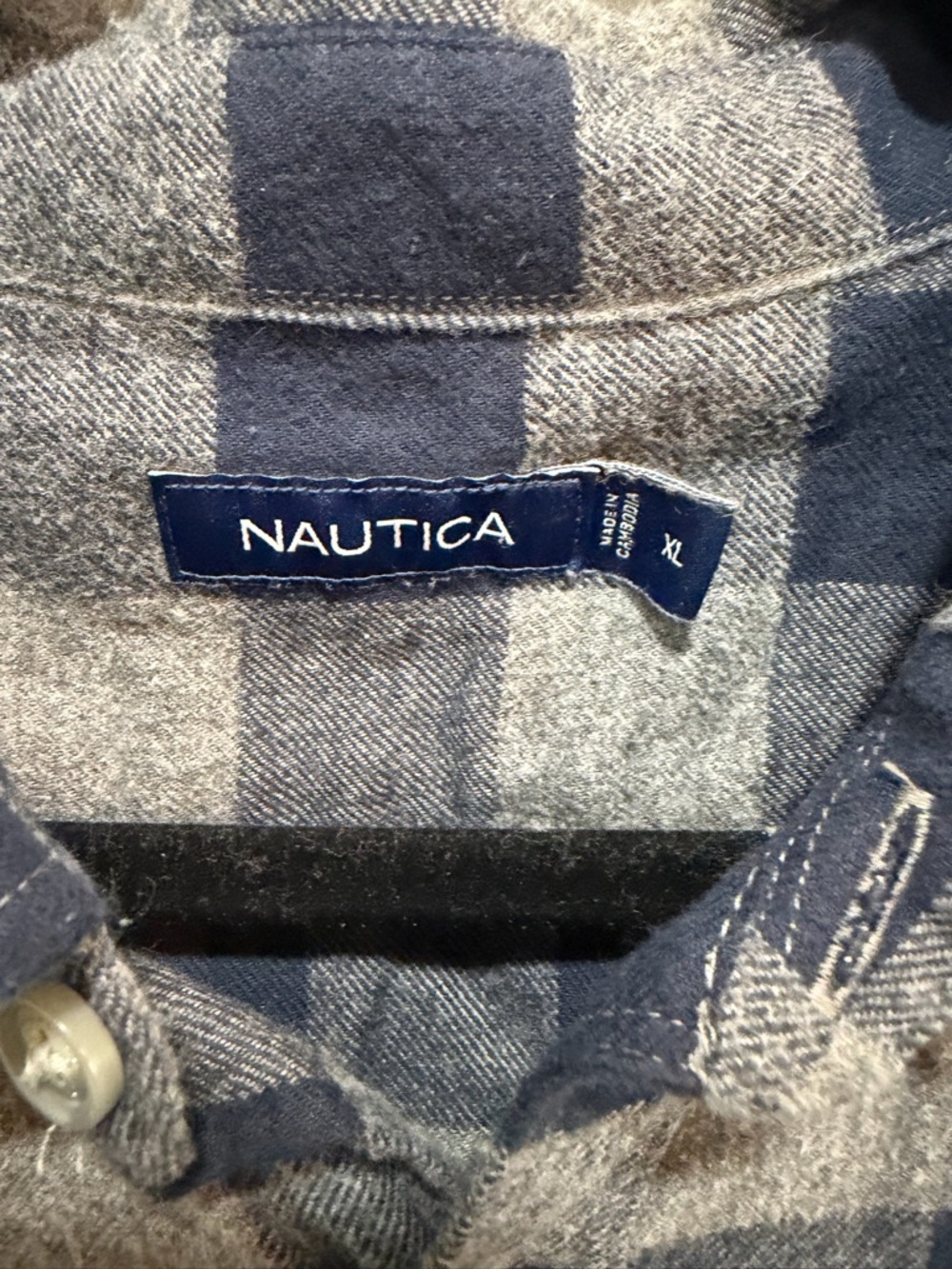 Nautica Pink Grid Button-Down Shirt - Picture 9 of 9